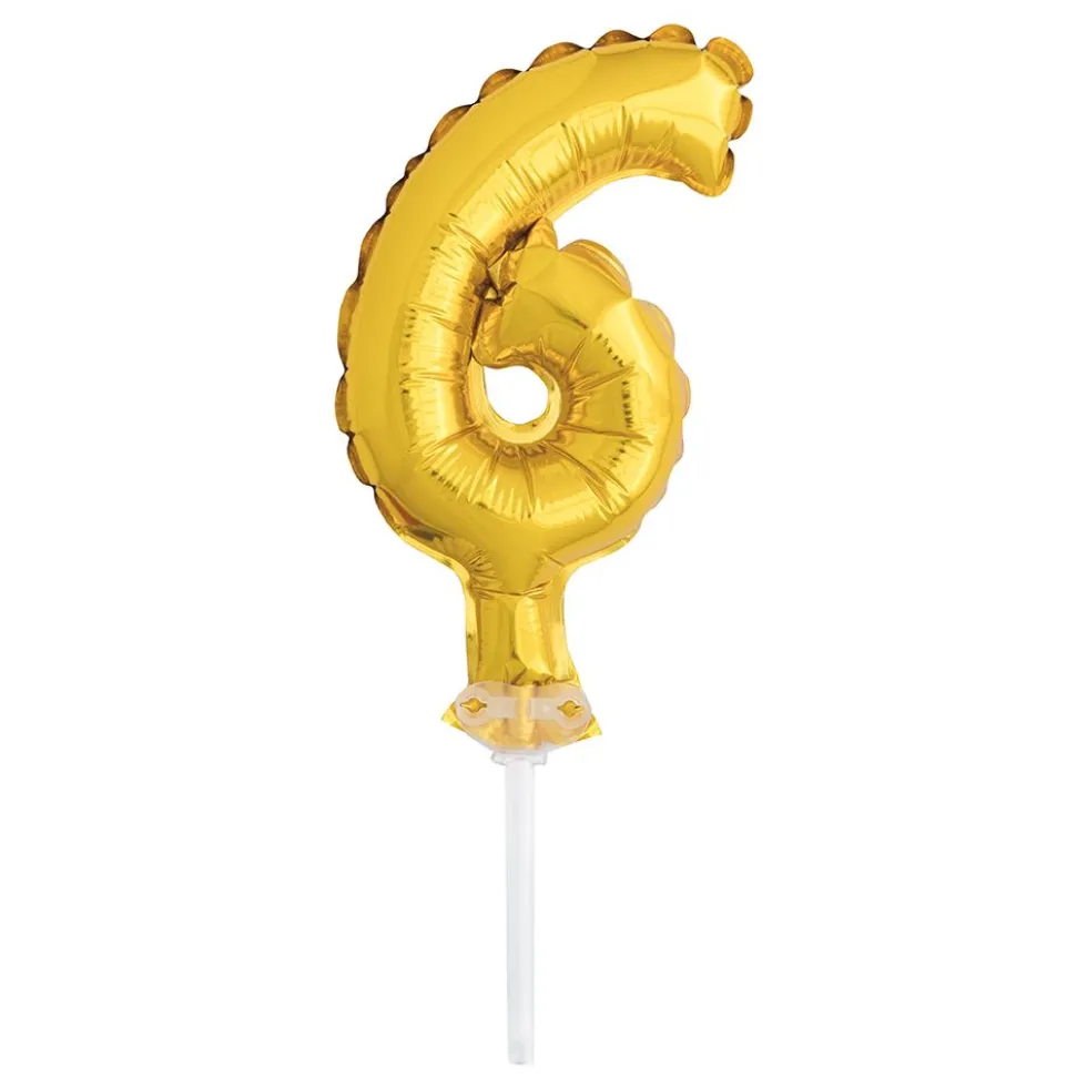 Tårtdekoration Sifferballong Mini Guld
