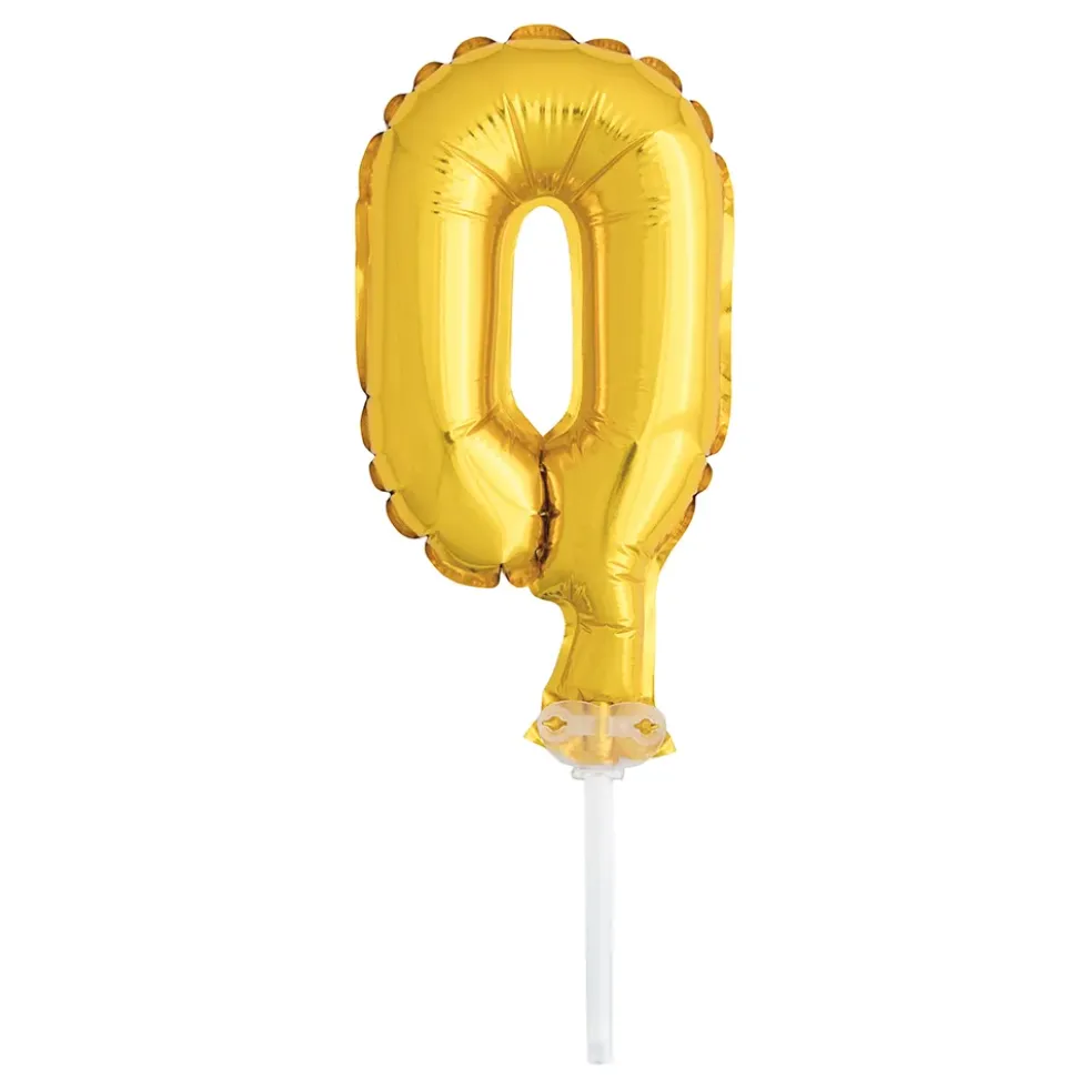 Tårtdekoration Sifferballong Mini Guld