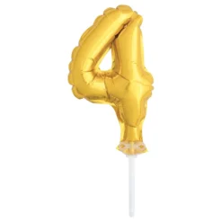 Tårtdekoration Sifferballong Mini Guld