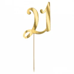 Tårtdekoration Siffra Guld