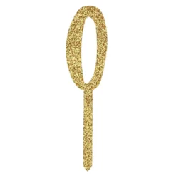 Tårtdekoration Siffra Guld Glitter i Akryl