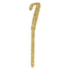 Tårtdekoration Siffra Guld Glitter i Akryl