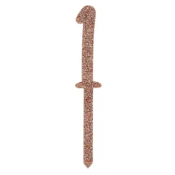 Tårtdekoration Siffra Roséguld Glitter i Akryl