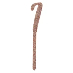 Tårtdekoration Siffra Roséguld Glitter i Akryl