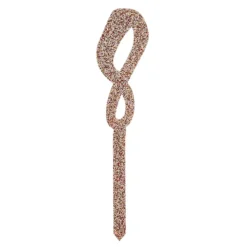 Tårtdekoration Siffra Roséguld Glitter i Akryl