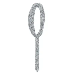 Tårtdekoration Siffra Silver Glitter i Akryl
