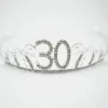 Tårtdekoration Tiara Siffra i Metall Silver