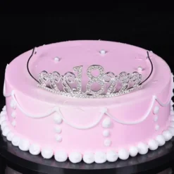 Tårtdekoration Tiara Siffra i Metall Silver