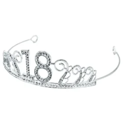 Tårtdekoration Tiara Siffra i Metall Silver