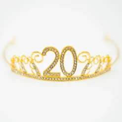 Tårtdekoration Tiara Siffra i Metall Guld