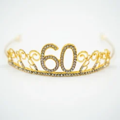 Tårtdekoration Tiara Siffra i Metall Guld