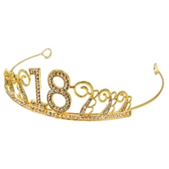 Tårtdekoration Tiara Siffra i Metall Guld