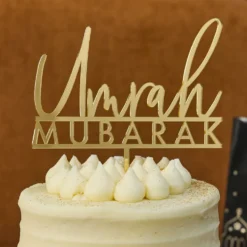 Tårtdekoration Umrah Mubarak i Akryl