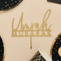 Tårtdekoration Umrah Mubarak i Akryl