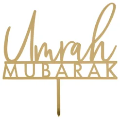 Tårtdekoration Umrah Mubarak i Akryl