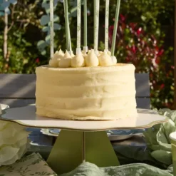 Tårtfat i Papp Gröna Löv Botanic