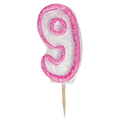 Tårtljus Glitter Rosa