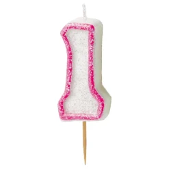 Tårtljus Glitter Rosa