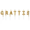 Tårtljus Grattis Guld