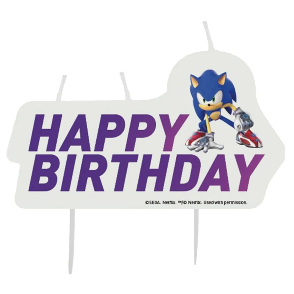 Tårtljus Happy Birthday Sonic