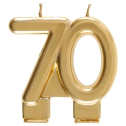 Tårtljus 70 Matt Guld
