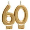 Tårtljus 60 Matt Guld