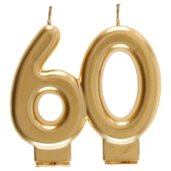 Tårtljus 60 Matt Guld