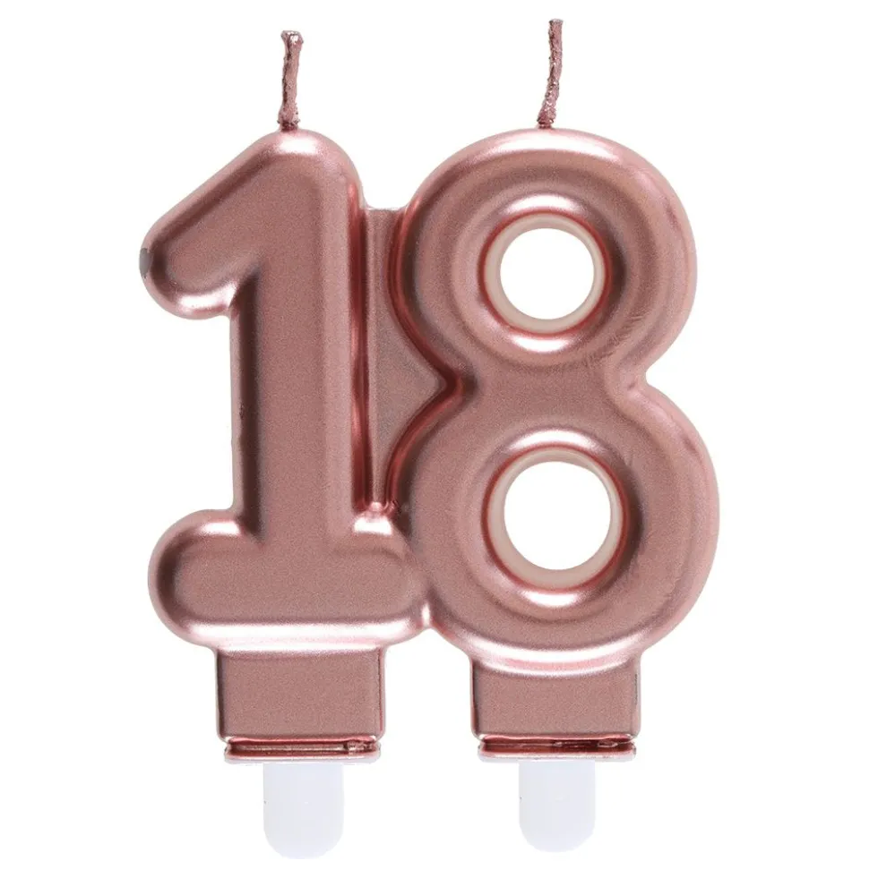Tårtljus 18 Roséguld