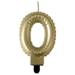 Tårtljus Sifferballong Guld