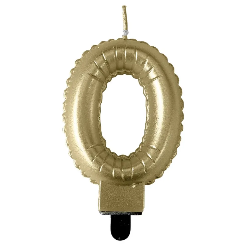 Tårtljus Sifferballong Guld