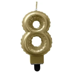 Tårtljus Sifferballong Guld