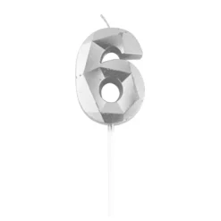 Tårtljus Siffra Diamond Silver