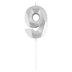 Tårtljus Siffra Diamond Silver