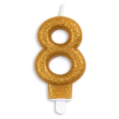 Tårtljus Siffra Glitter Guld
