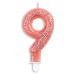 Tårtljus Siffra Glitter Roséguld