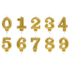 Tårtljus Siffra Guld Metallic