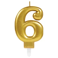 Tårtljus Siffra Guld Metallic