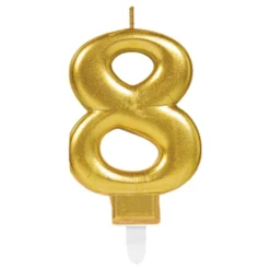 Tårtljus Siffra Guld Metallic