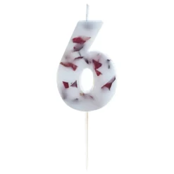 Tårtljus Siffra med Blomblad