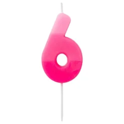 Tårtljus Siffra Rosa
