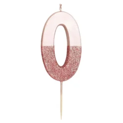 Tårtljus Siffra Roséguld/Glitter