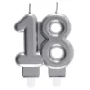 Tårtljus 18 Silver