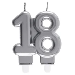 Tårtljus 18 Silver