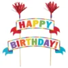Tårtvimpel Happy Birthday Regnbåge