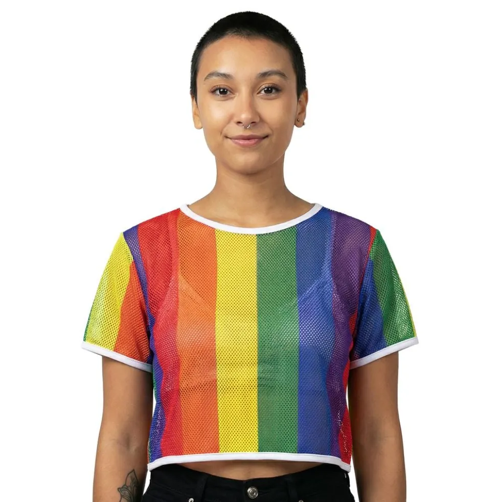 T-shirt i Mesh Flerfärgad Dam