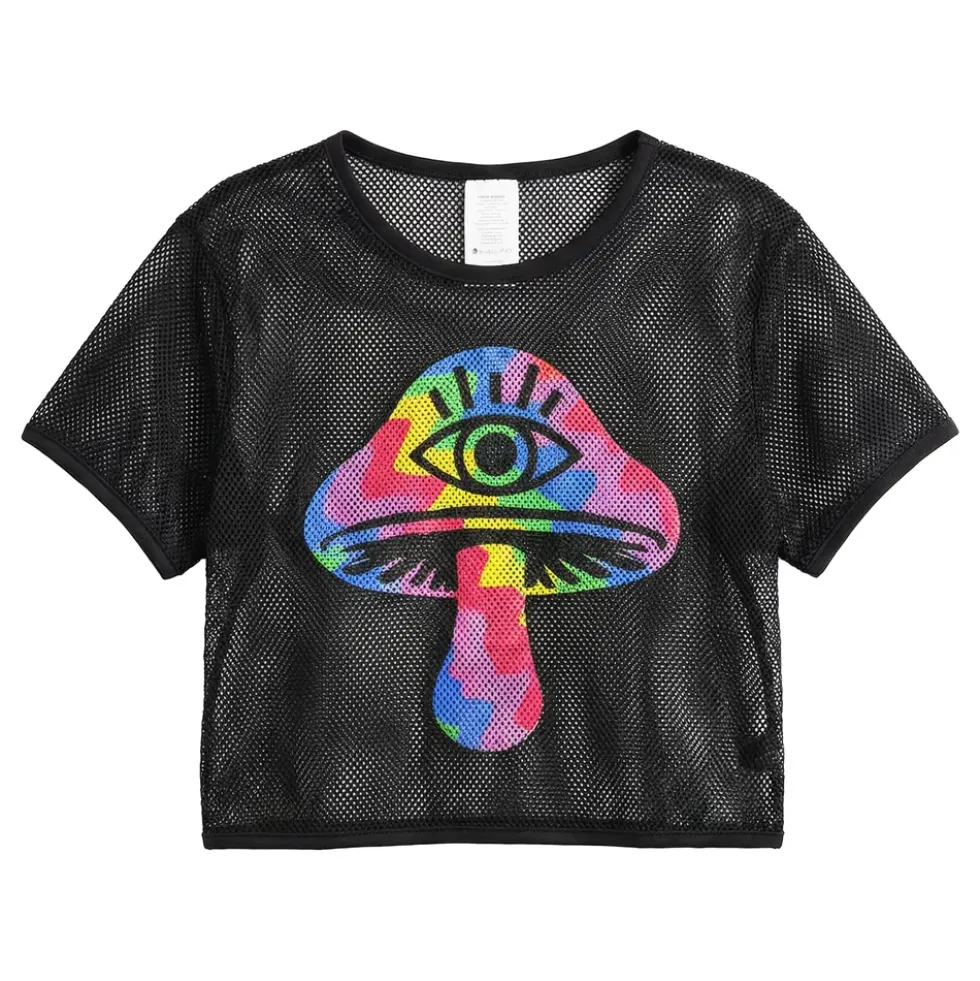 T-shirt i Mesh Shrooms Dam