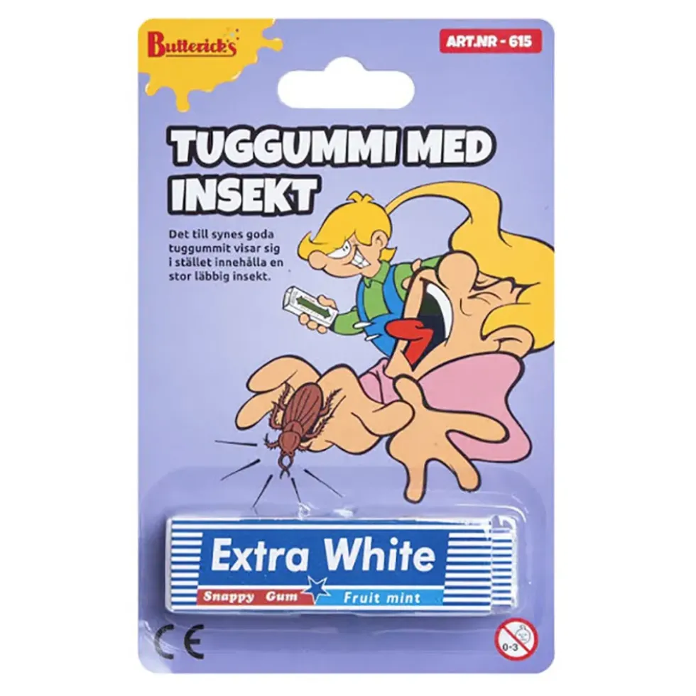 Tuggummi med Insekt Skämtartikel
