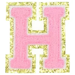 Tygmärke Bokstäver Rosa