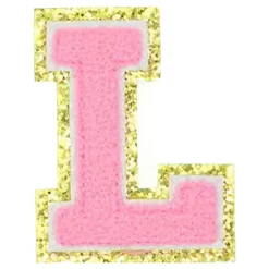 Tygmärke Bokstäver Rosa