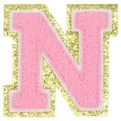 Tygmärke Bokstäver Rosa